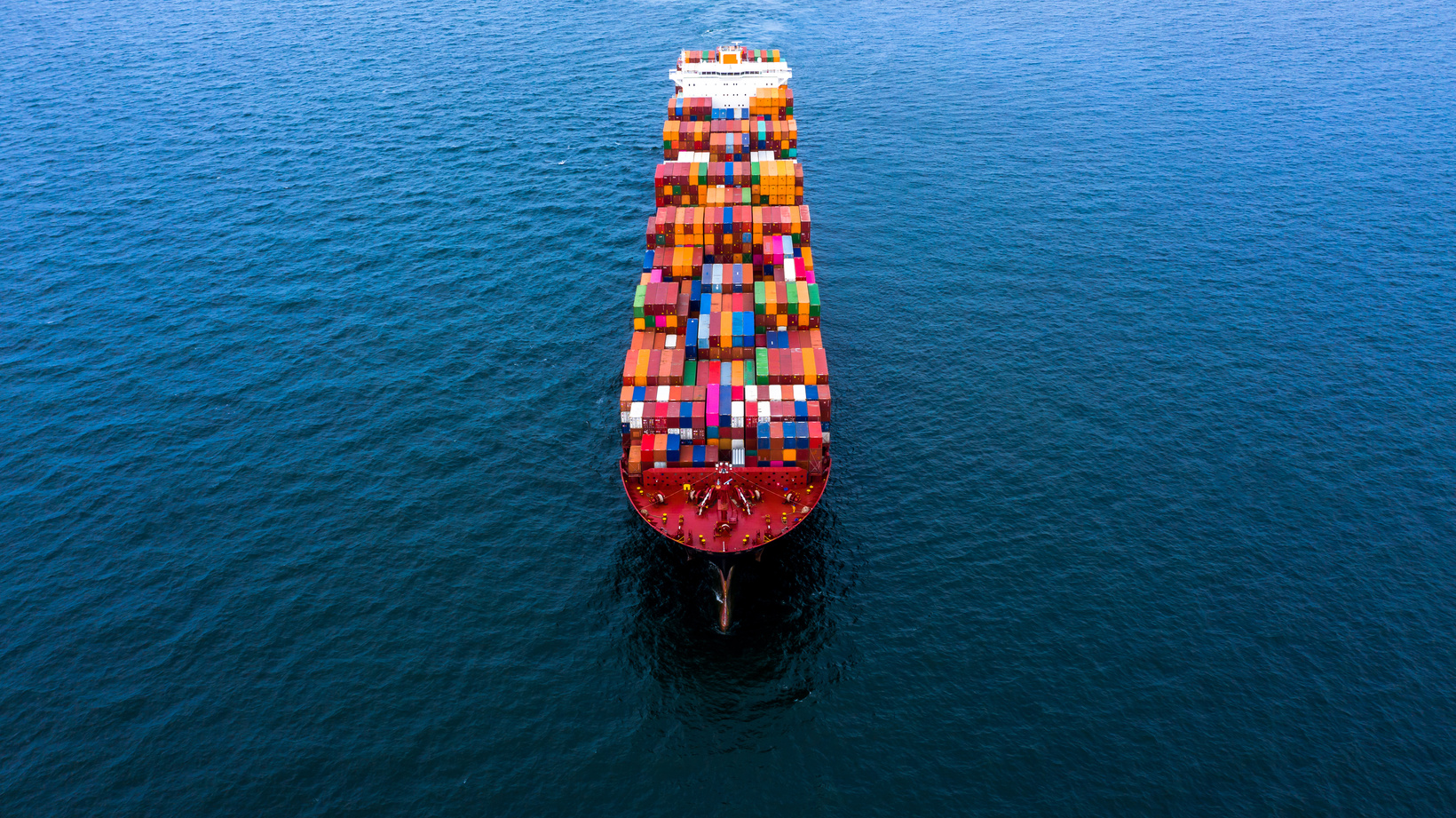 Container cargo ship  import export global business worldwide logistic and transportation, Container ship supply chain crisis, logistic crisis, Aerial view container cargo vessel boat freight ship.